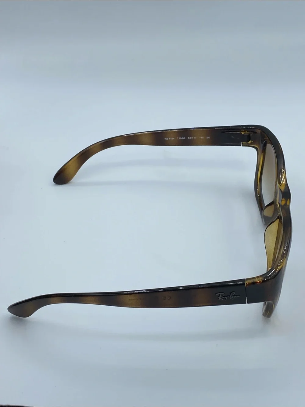 RayBan Tortoise Shell Sunglasses Brown Gradient Lense RB4195 710/85 53-17 140 2N